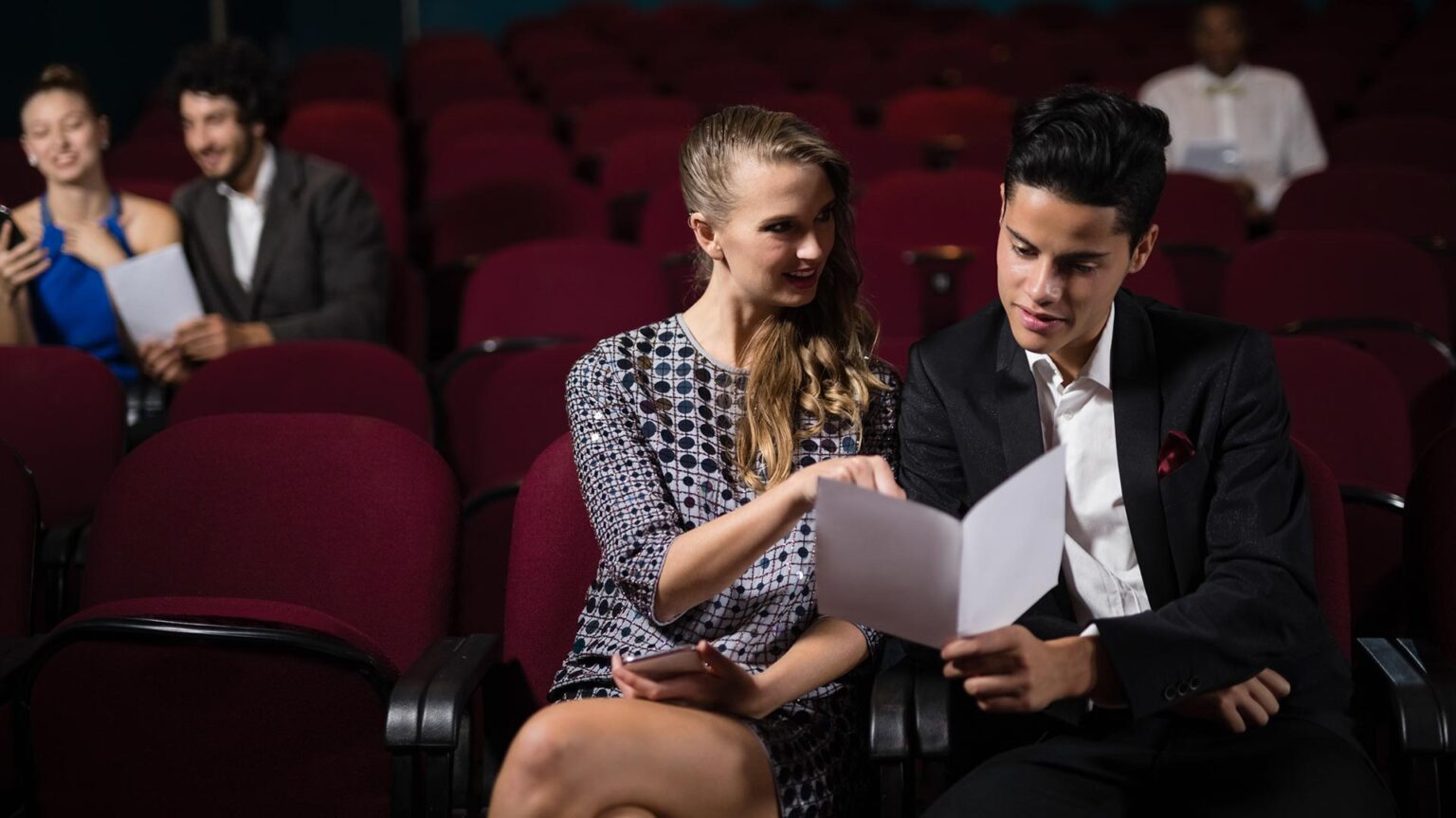 Couple in theatre